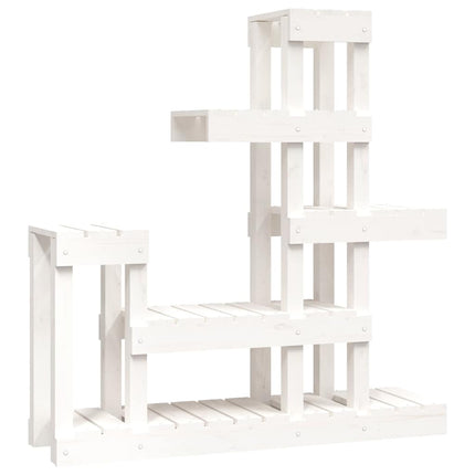 plantestativ 92x25x97 cm massivt fyrretræ hvid