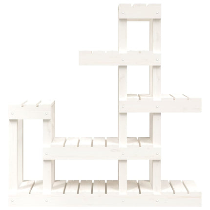 plantestativ 92x25x97 cm massivt fyrretræ hvid