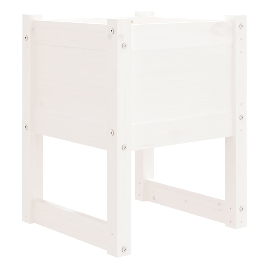 plantekasser 2 stk. 40x40x52,5 cm massivt fyrretræ hvid