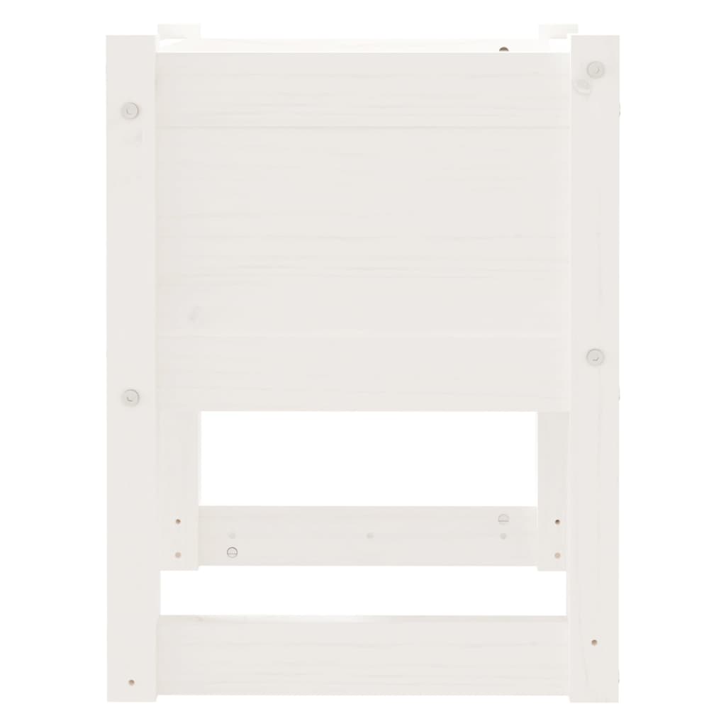 plantekasser 2 stk. 40x40x52,5 cm massivt fyrretræ hvid