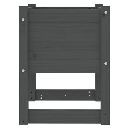 plantekasse 40x40x52,5 cm massivt fyrretræ grå