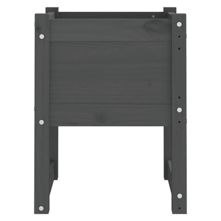 plantekasser 2 stk. 40x40x52,5 cm massivt fyrretræ grå