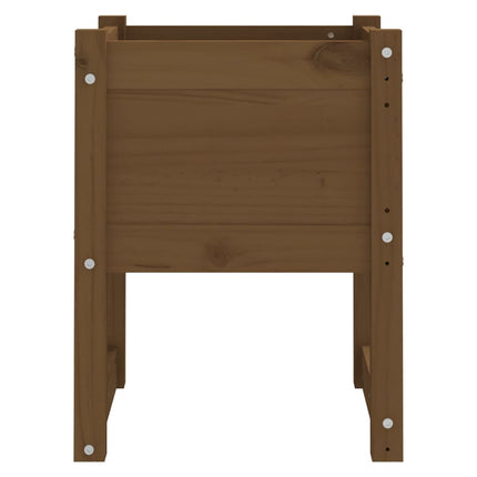 plantekasse 40x40x52,5 cm massivt fyrretræ gyldenbrun