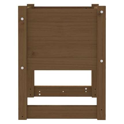 plantekasse 40x40x52,5 cm massivt fyrretræ gyldenbrun