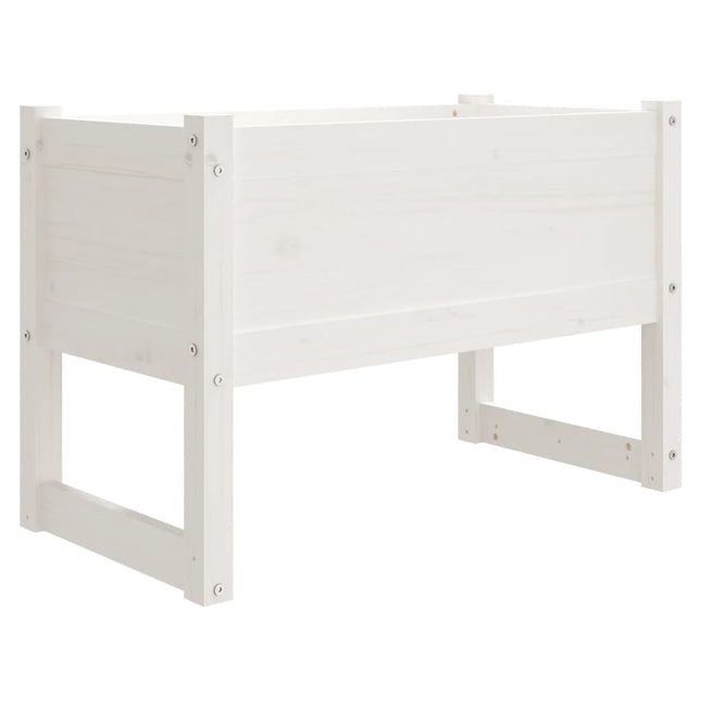 plantekasse 78x40x52 cm massivt fyrretræ hvid