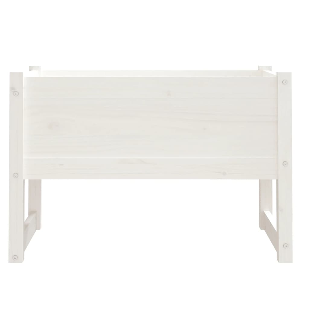 plantekasse 78x40x52 cm massivt fyrretræ hvid