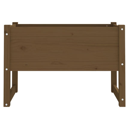 plantekasse 78x40x52 cm massivt fyrretræ gyldenbrun