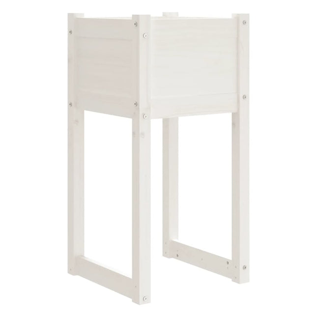 plantekasse 40x40x81 cm massivt fyrretræ hvid