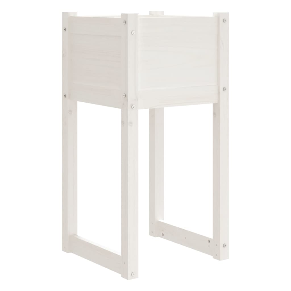 plantekasser 2 stk. 40x40x81 cm massivt fyrretræ hvid