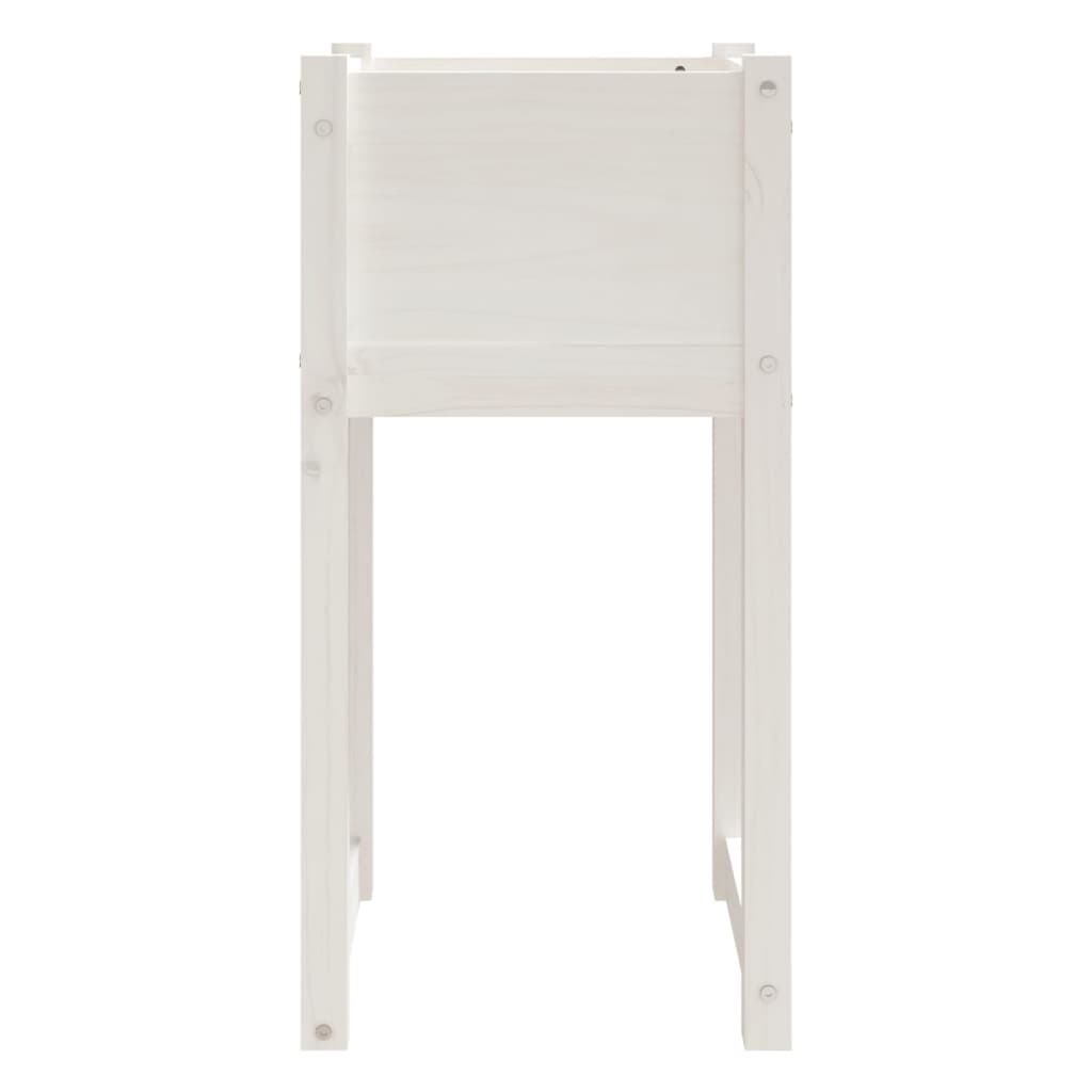 plantekasser 2 stk. 40x40x81 cm massivt fyrretræ hvid