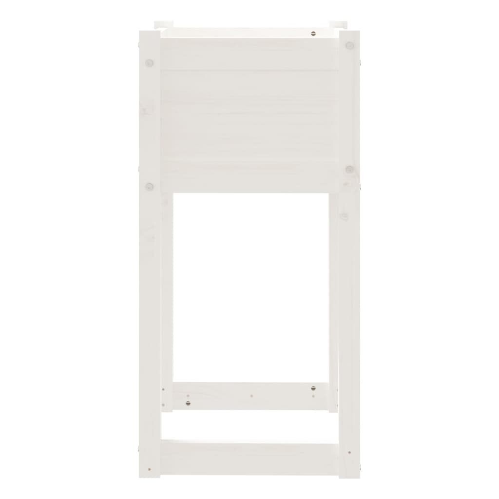 plantekasser 2 stk. 40x40x81 cm massivt fyrretræ hvid
