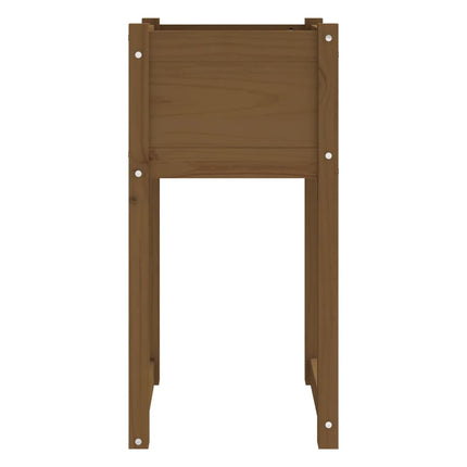 plantekasse 40x40x81 cm massivt fyrretræ gyldenbrun