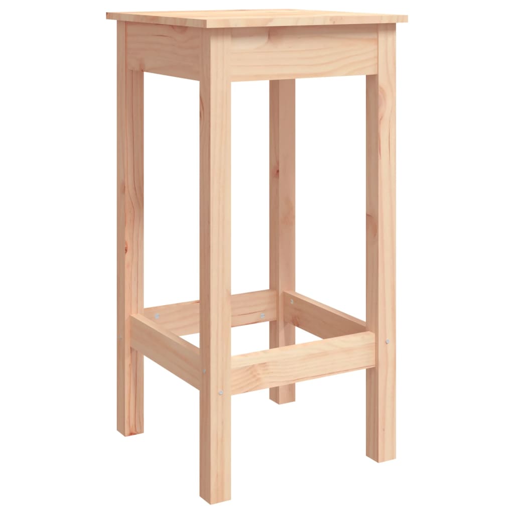 barstole 2 stk. 40x40x78 cm massivt fyrretræ