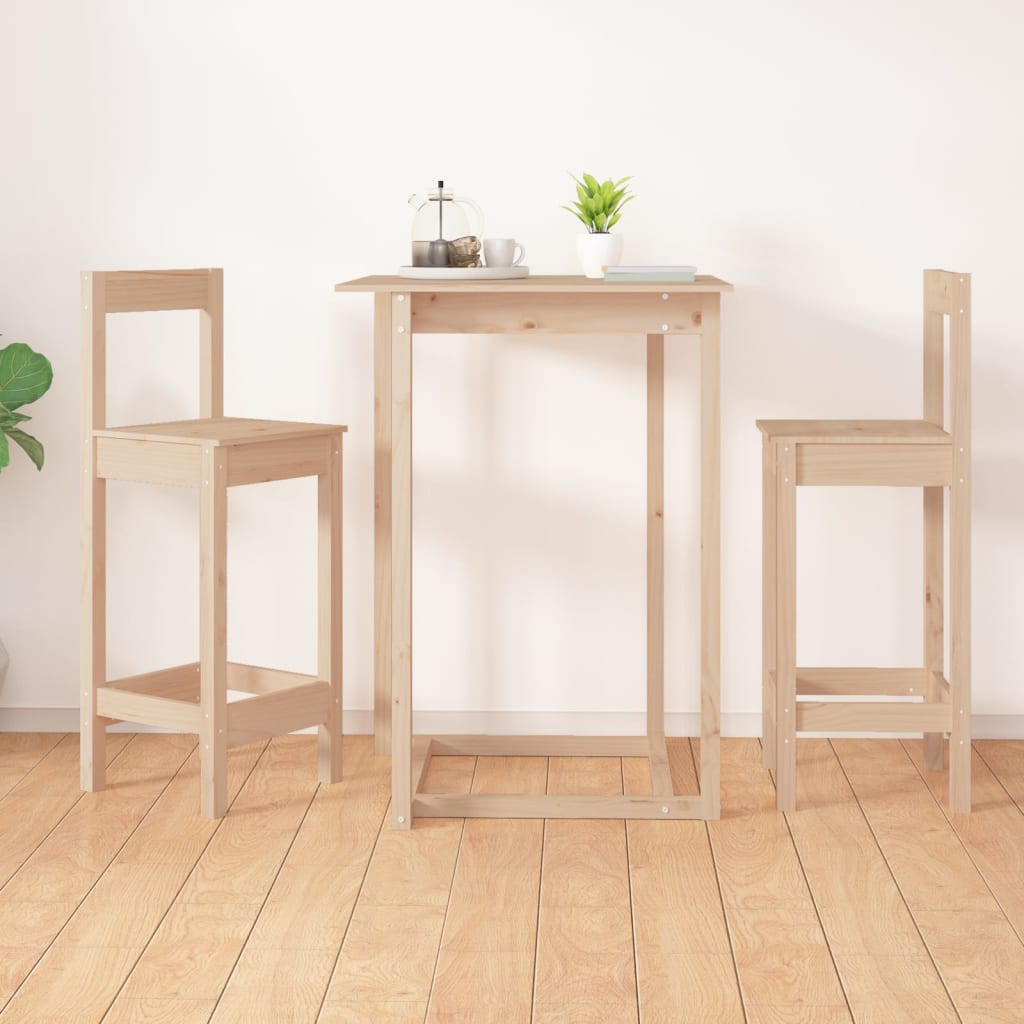 barstole 2 stk. 40x41,5x112 cm massivt fyrretræ