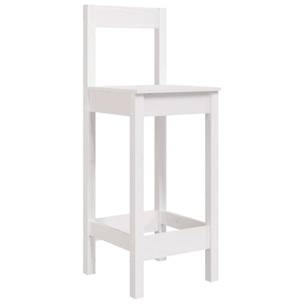 barstole 2 stk. 40x41,5x112 cm massivt fyrretræ hvid