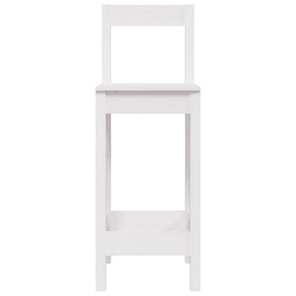 barstole 2 stk. 40x41,5x112 cm massivt fyrretræ hvid