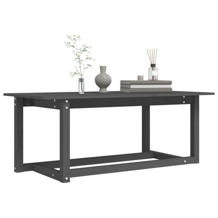 sofabord 110x55x45 cm massivt fyrretræ grå