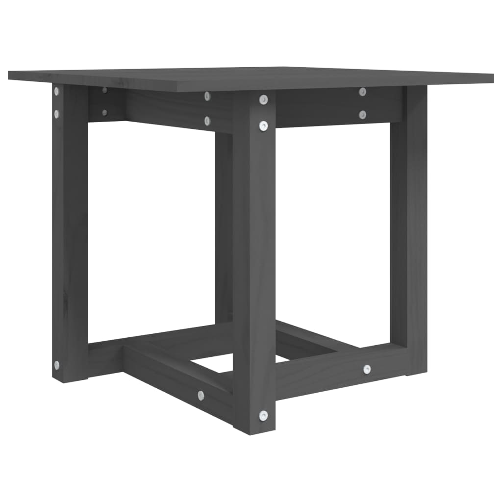 sofabord 50x50x45 cm massivt fyrretræ grå