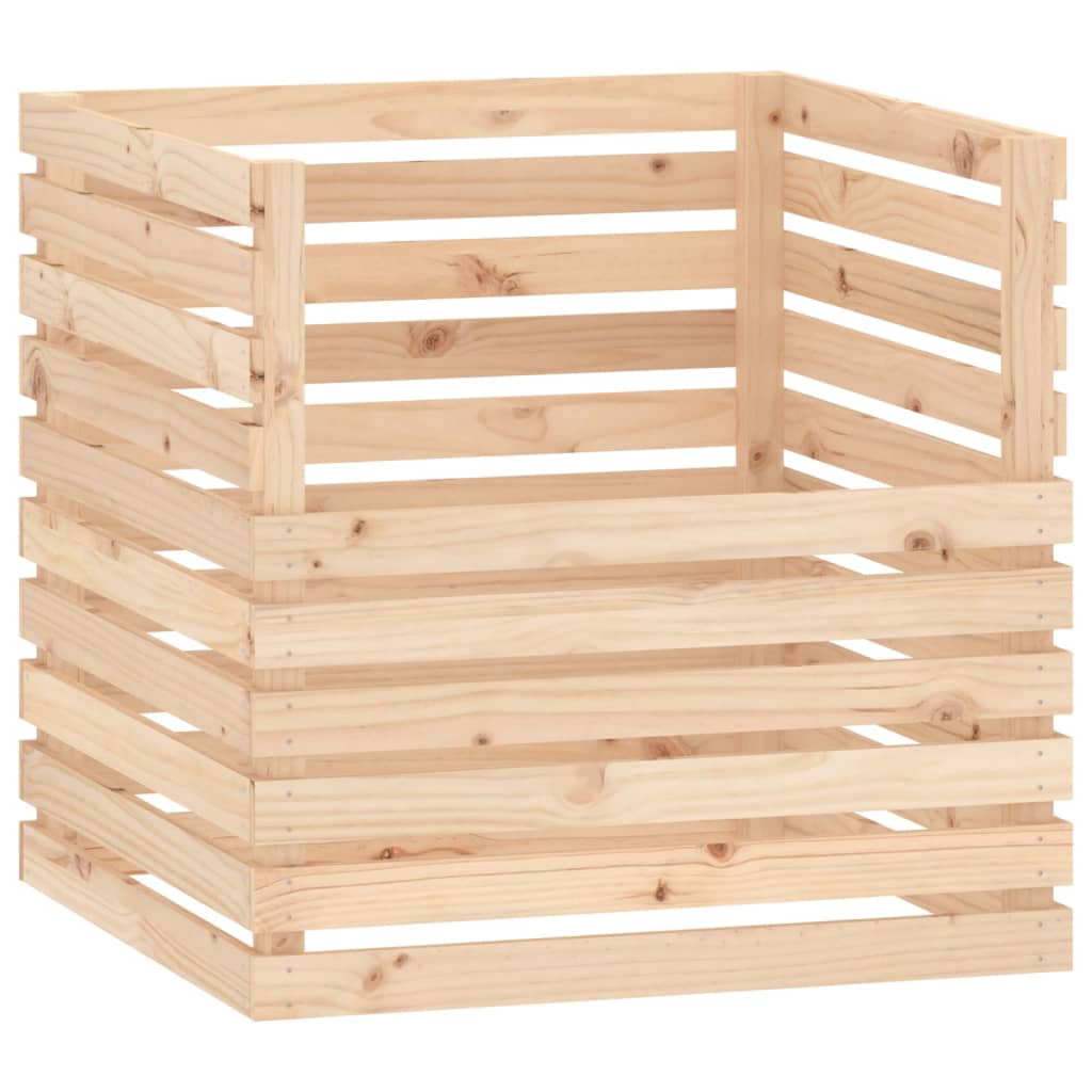 kompostbeholder 80x80x78 cm massivt fyrretræ