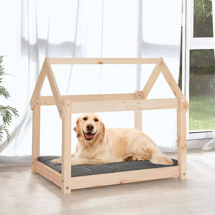 hundeseng 81x60x70 cm massivt fyrretræ