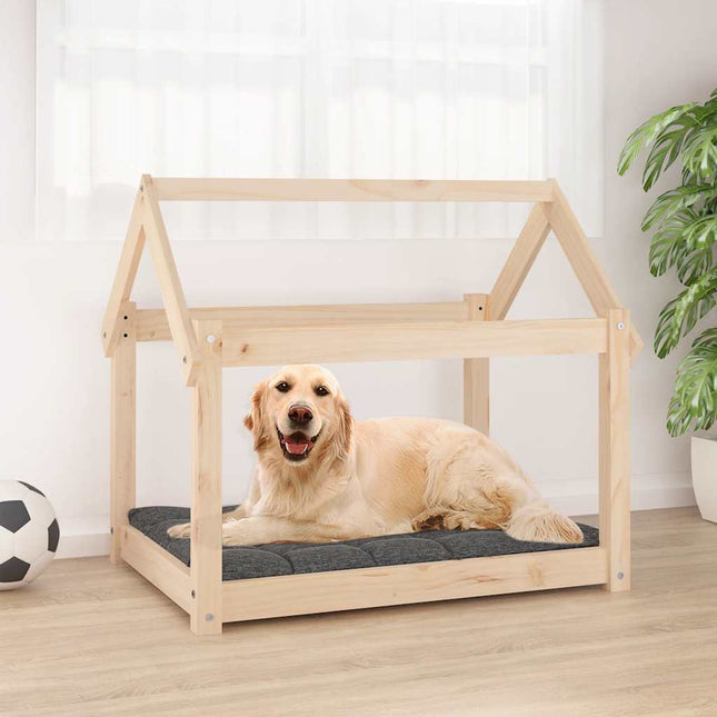 hundeseng 81x60x70 cm massivt fyrretræ
