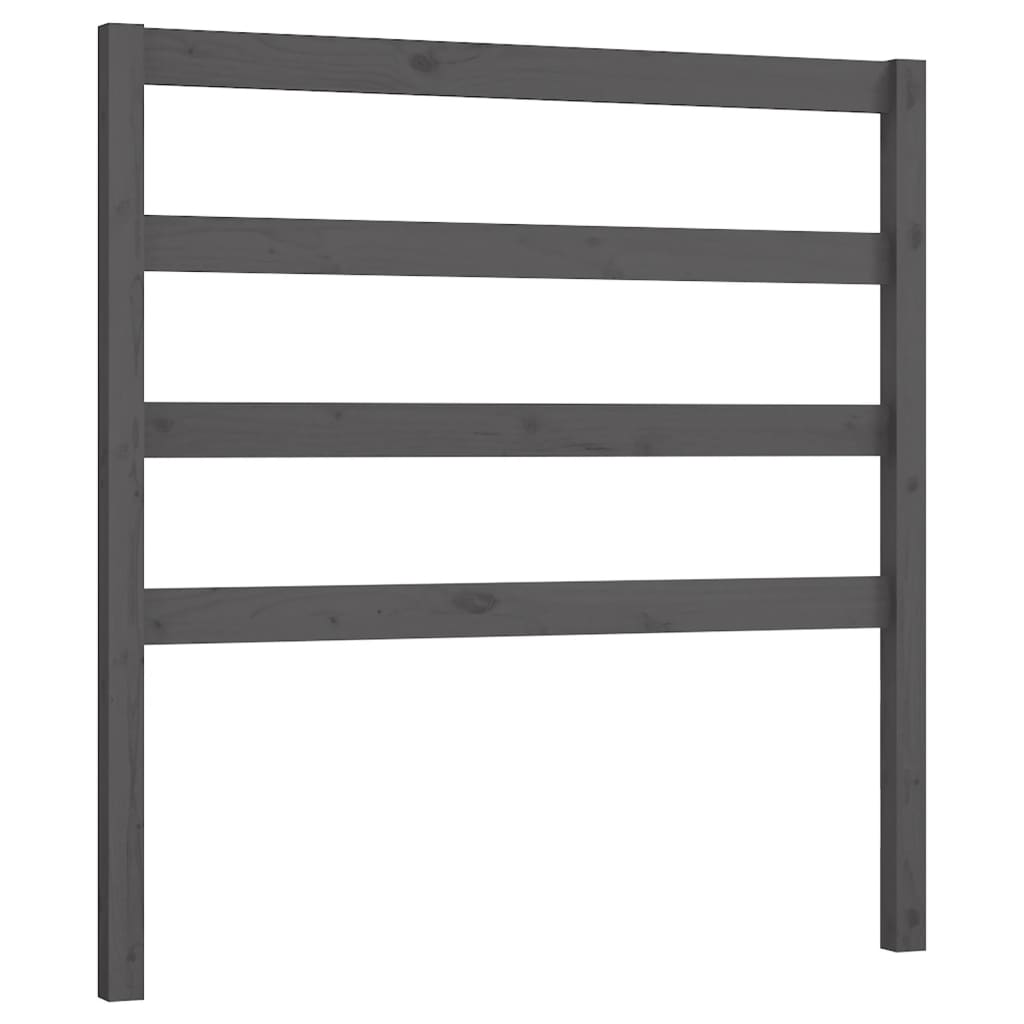 sengegavl 95x4x100 cm massivt fyrretræ grå