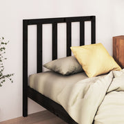 sengegavl 95x4x100 cm massivt fyrretræ sort
