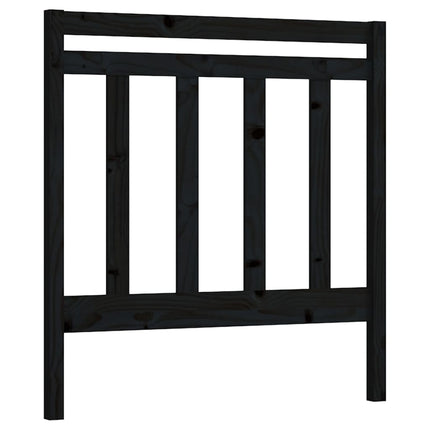sengegavl 95x4x100 cm massivt fyrretræ sort