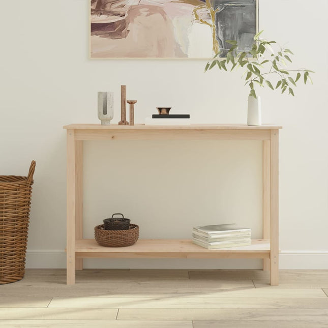 konsolbord 110x40x80 cm massivt fyrretræ