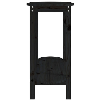 konsolbord 110x40x80 cm massivt fyrretræ sort