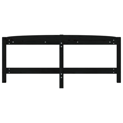 sofabord 118x63x45 cm massivt fyrretræ sort
