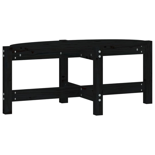 sofabord 87x48x35 cm massivt fyrretræ sort
