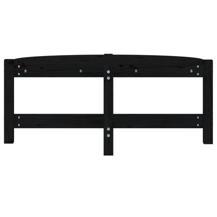sofabord 87x48x35 cm massivt fyrretræ sort