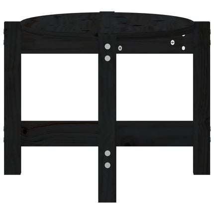 sofabord 87x48x35 cm massivt fyrretræ sort