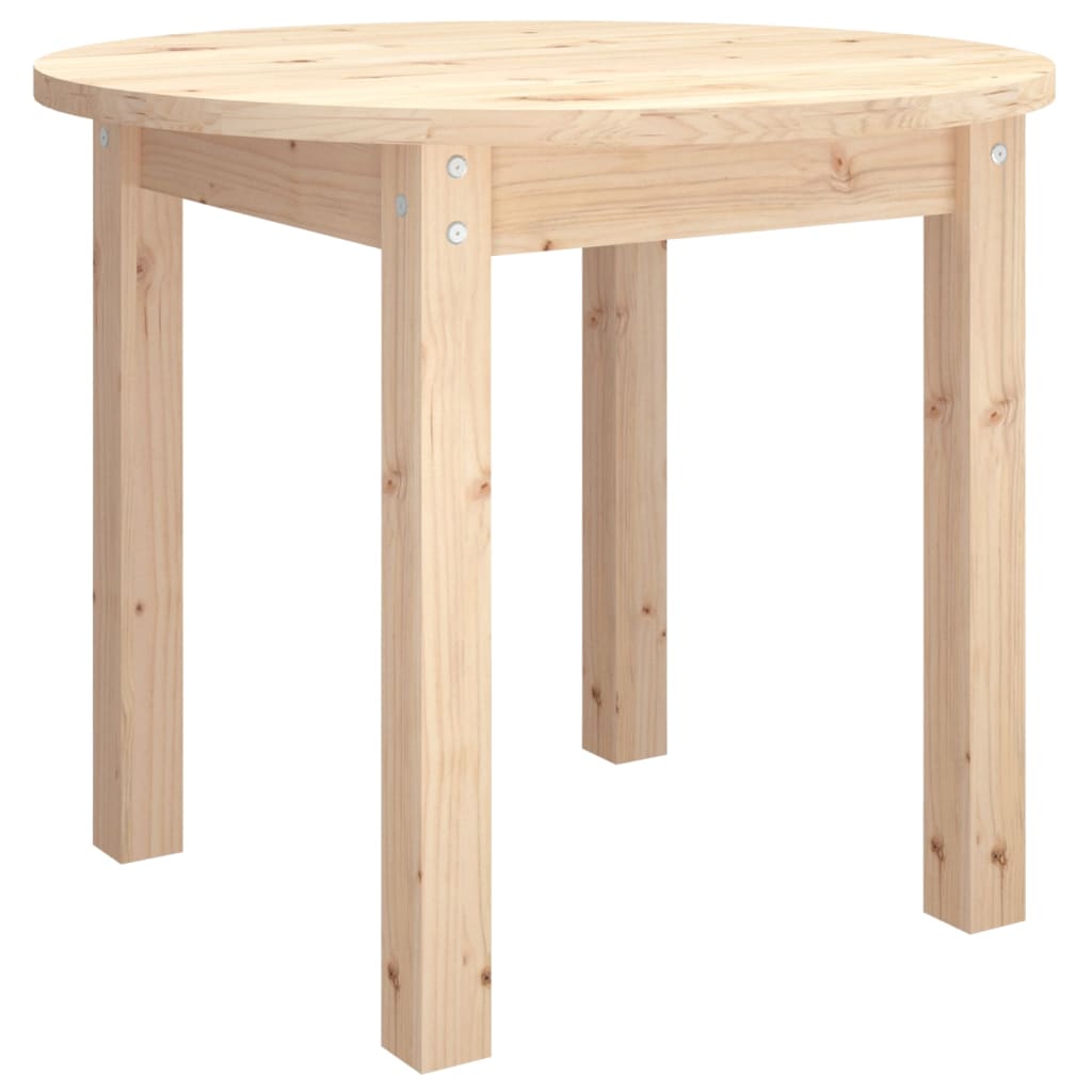 sofabord Ø 55x45 cm massivt fyrretræ