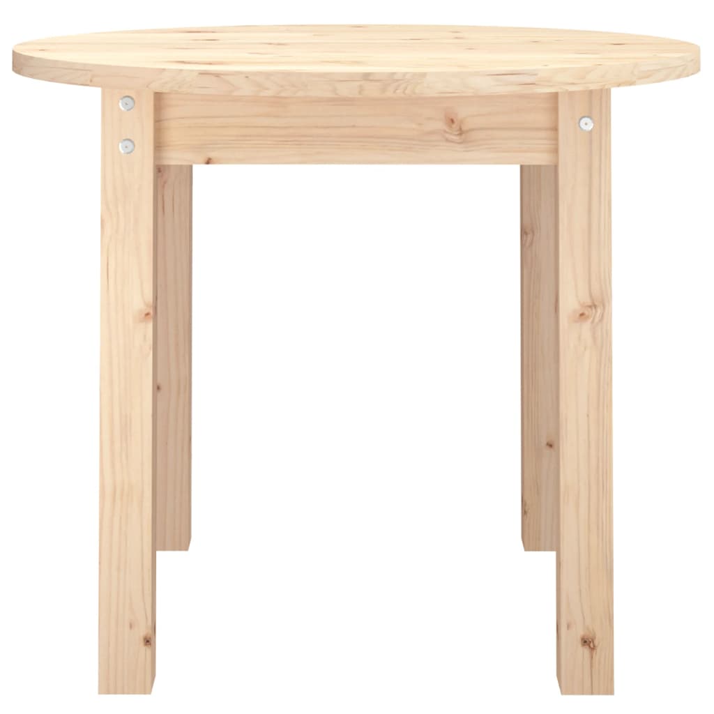 sofabord Ø 55x45 cm massivt fyrretræ