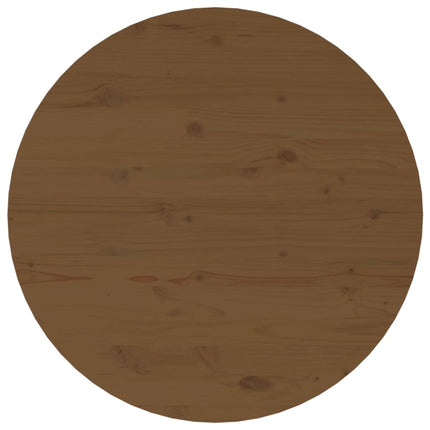 sofabord Ø 55x45 cm massivt fyrretræ gyldenbrun