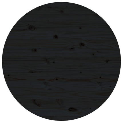 sofabord Ø 55x45 cm massivt fyrretræ sort