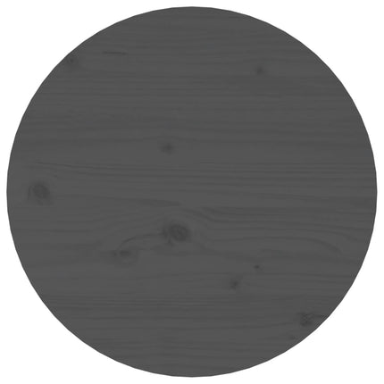sofabord Ø 45x40 cm massivt fyrretræ grå