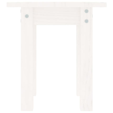 sofabord Ø 35x35 cm massivt fyrretræ hvid