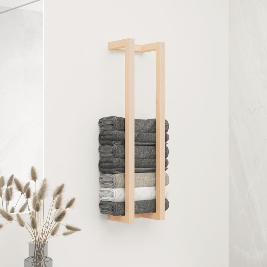 Håndklædeholder 23x18x90 Cm Massivt Fyrretræ - Vidaxl