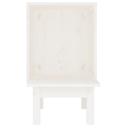 kattehus 60x36x60 cm massivt fyrretræ hvid