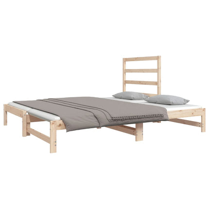daybed med udtræk 2x(90x190) cm massivt fyrretræ