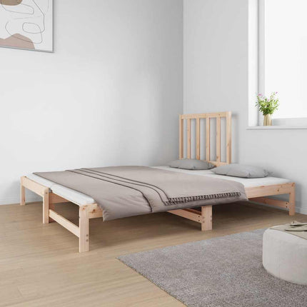 daybed med udtræk 2x(90x190) cm massivt fyrretræ