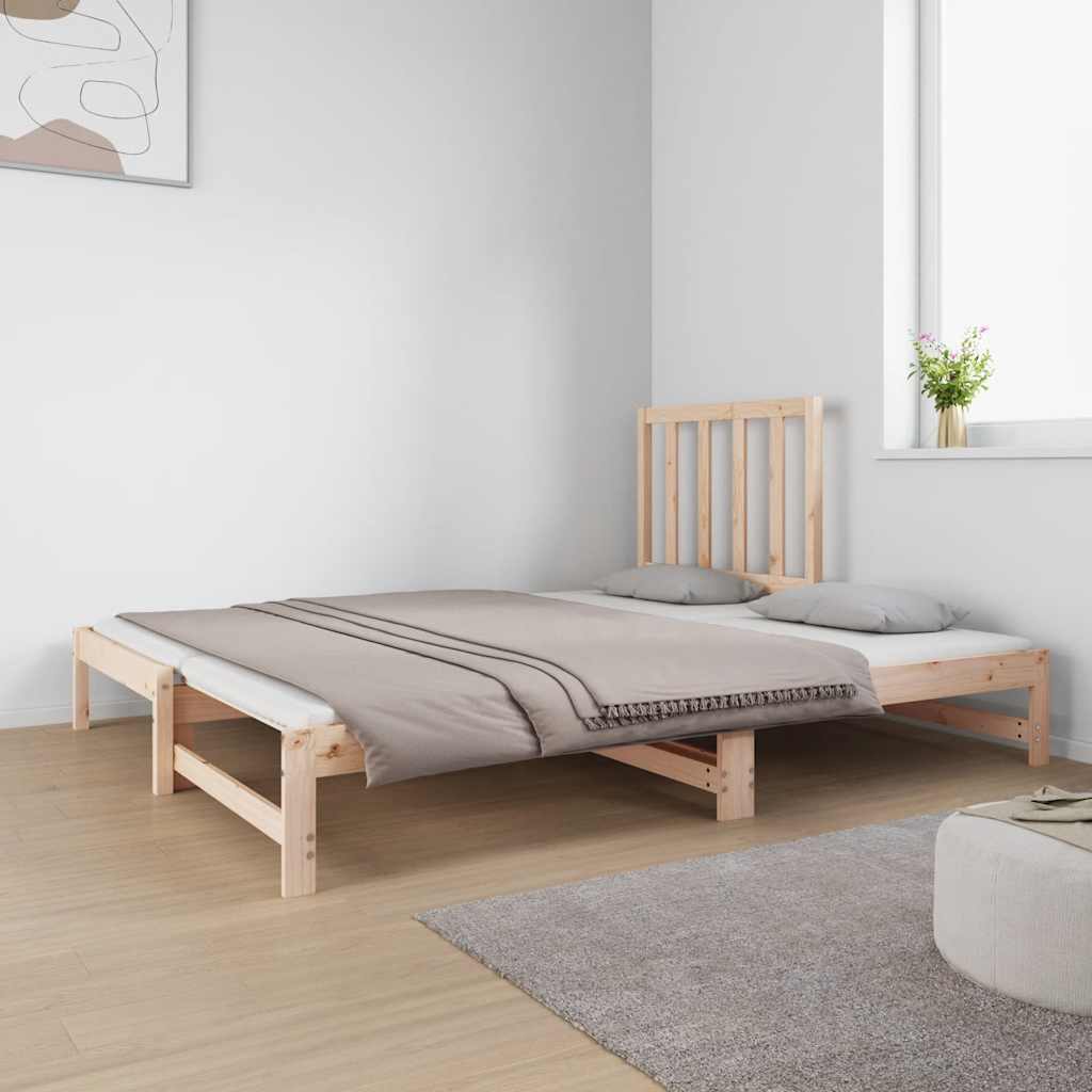 daybed med udtræk 2x(90x190) cm massivt fyrretræ