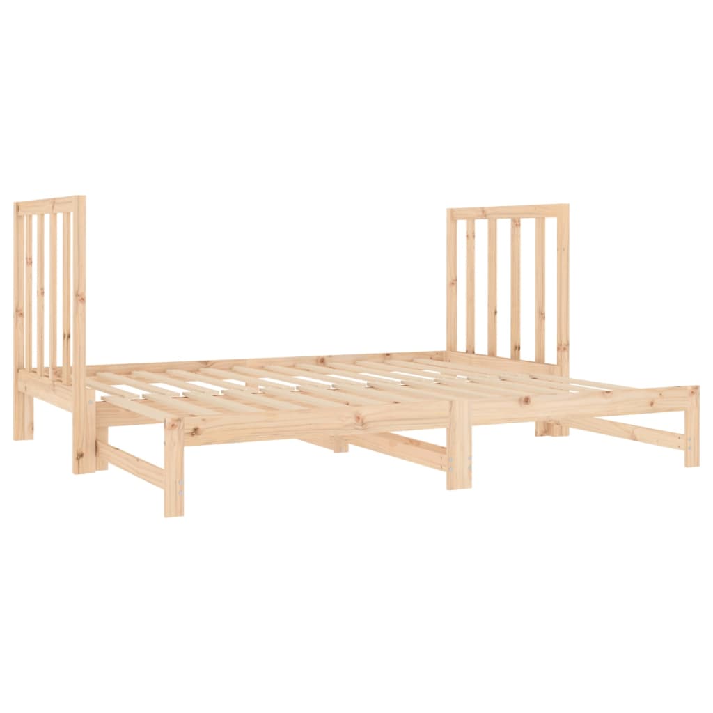 daybed med udtræk 2x(90x190) cm massivt fyrretræ