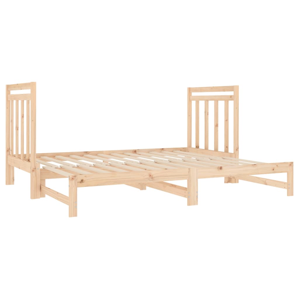 daybed med udtræk 2x(90x190) cm massivt fyrretræ
