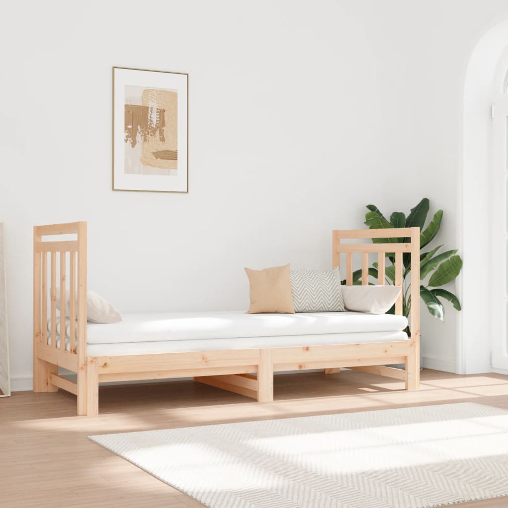 daybed med udtræk 2x(90x190) cm massivt fyrretræ