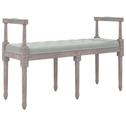 bænk 110x40x70 cm velour lysegrå