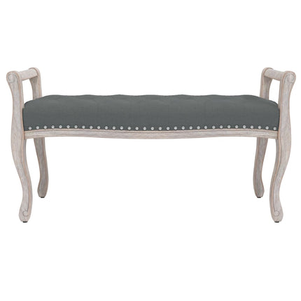 bænk 110x45x60 cm stof mørkegrå